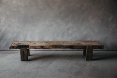 Large Oak Workbench Coffee Table from France, circa 1950