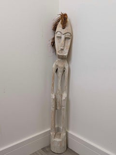 Grande figura oceanica Asmat in legno intagliato, Papua Nuova Guinea