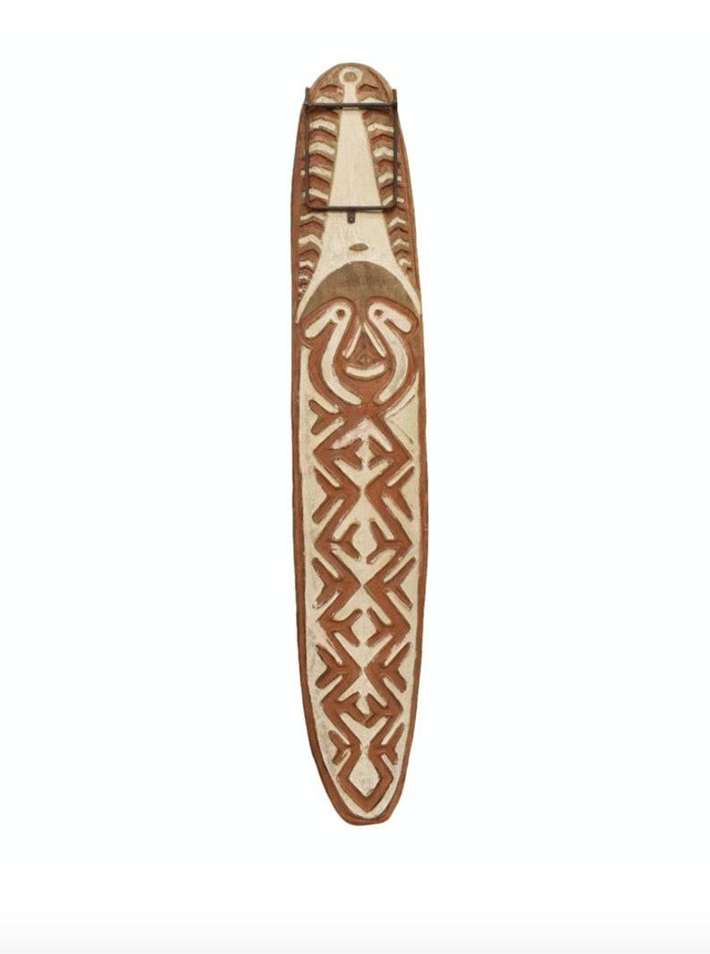 Hand-Carved Large Oceanic Gope Carved Wooden Ancestor Spirit Board For Sale
