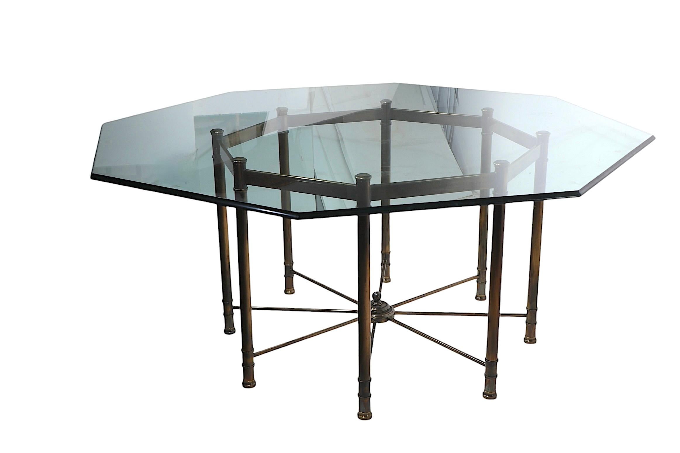 octagon glass top dining table