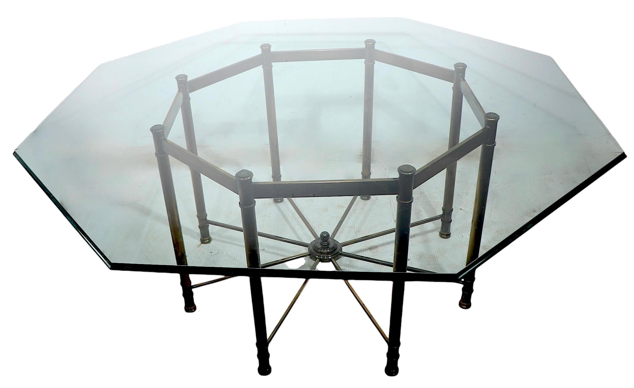 brass glass dining table