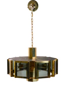 Large Octagonal Hollywood Regency Style Chandelier by Fredrick Raymond c 1970/80