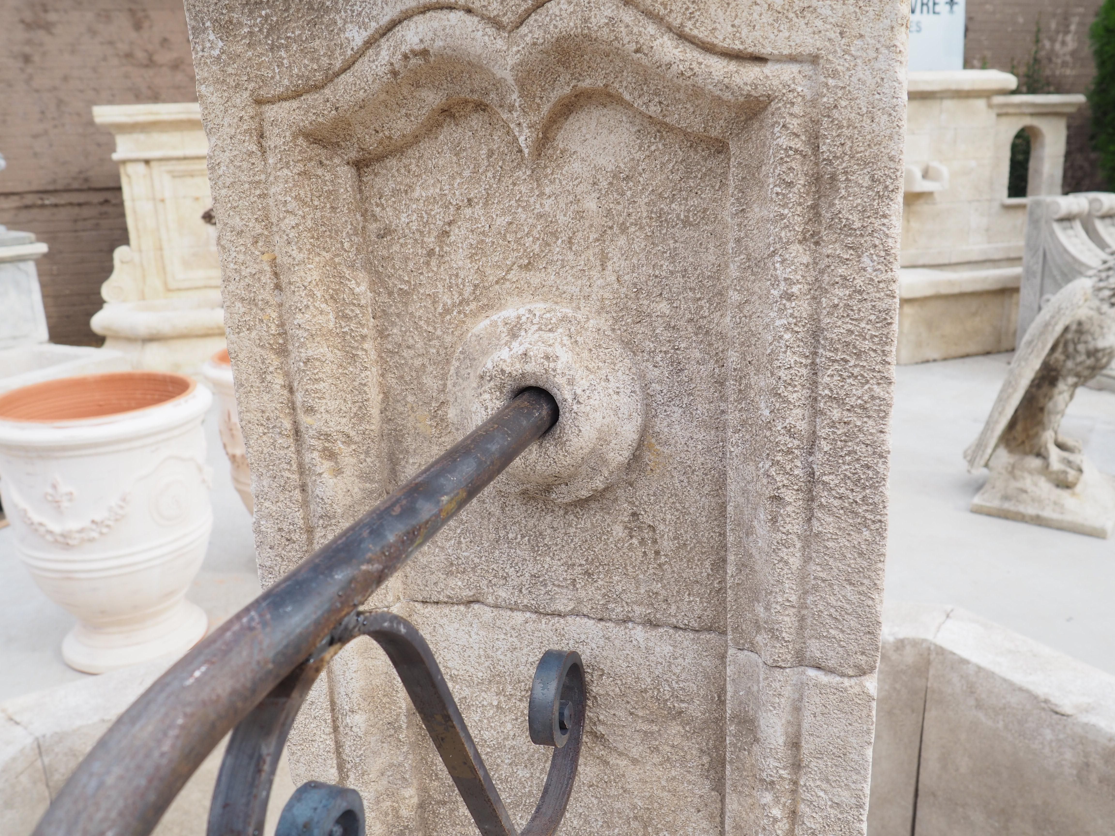 Large Octagonal Limestone Center Fountain from Provence, France 6