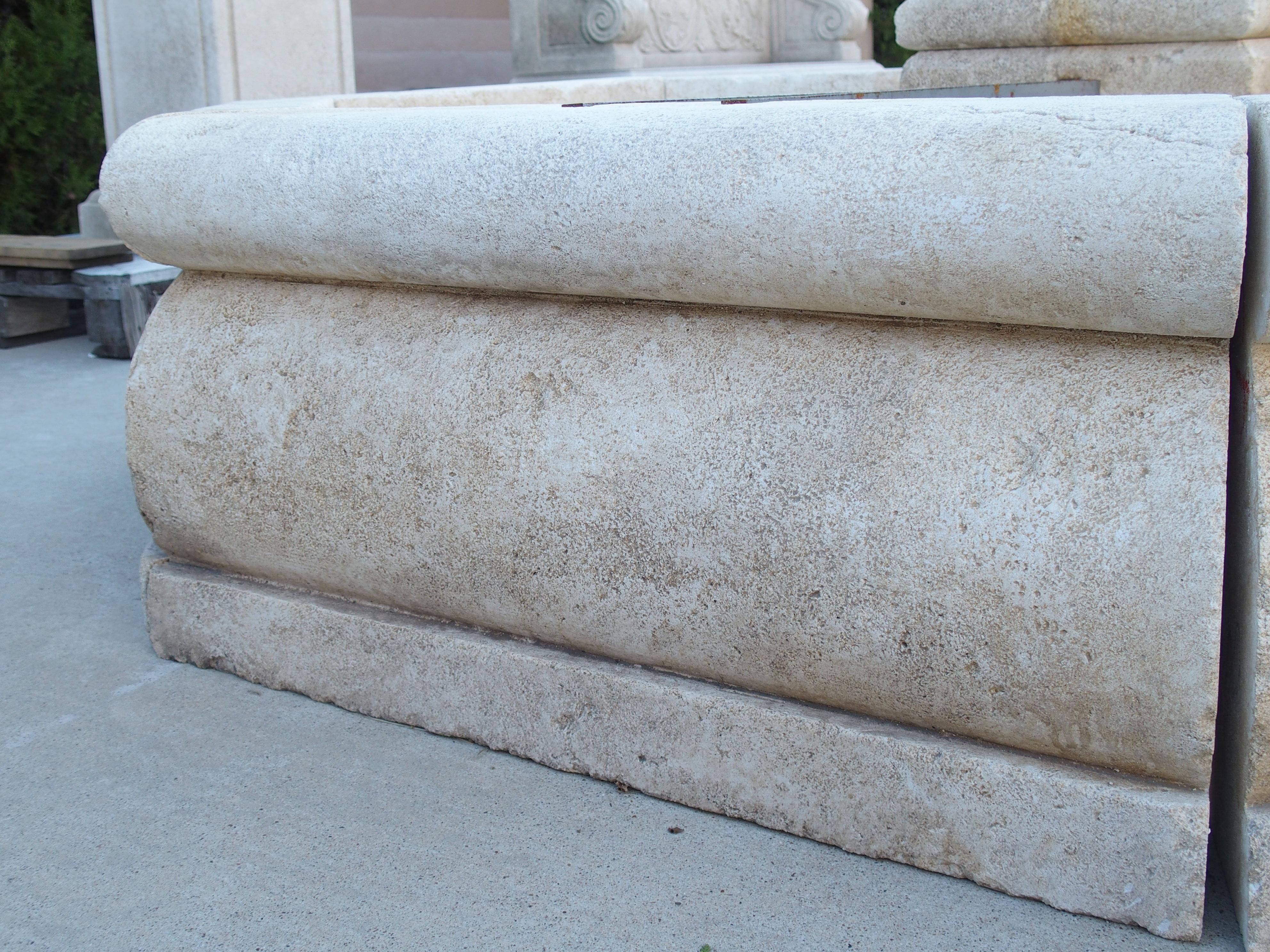 Large Octagonal Limestone Center Fountain from Provence, France In Good Condition In Dallas, TX