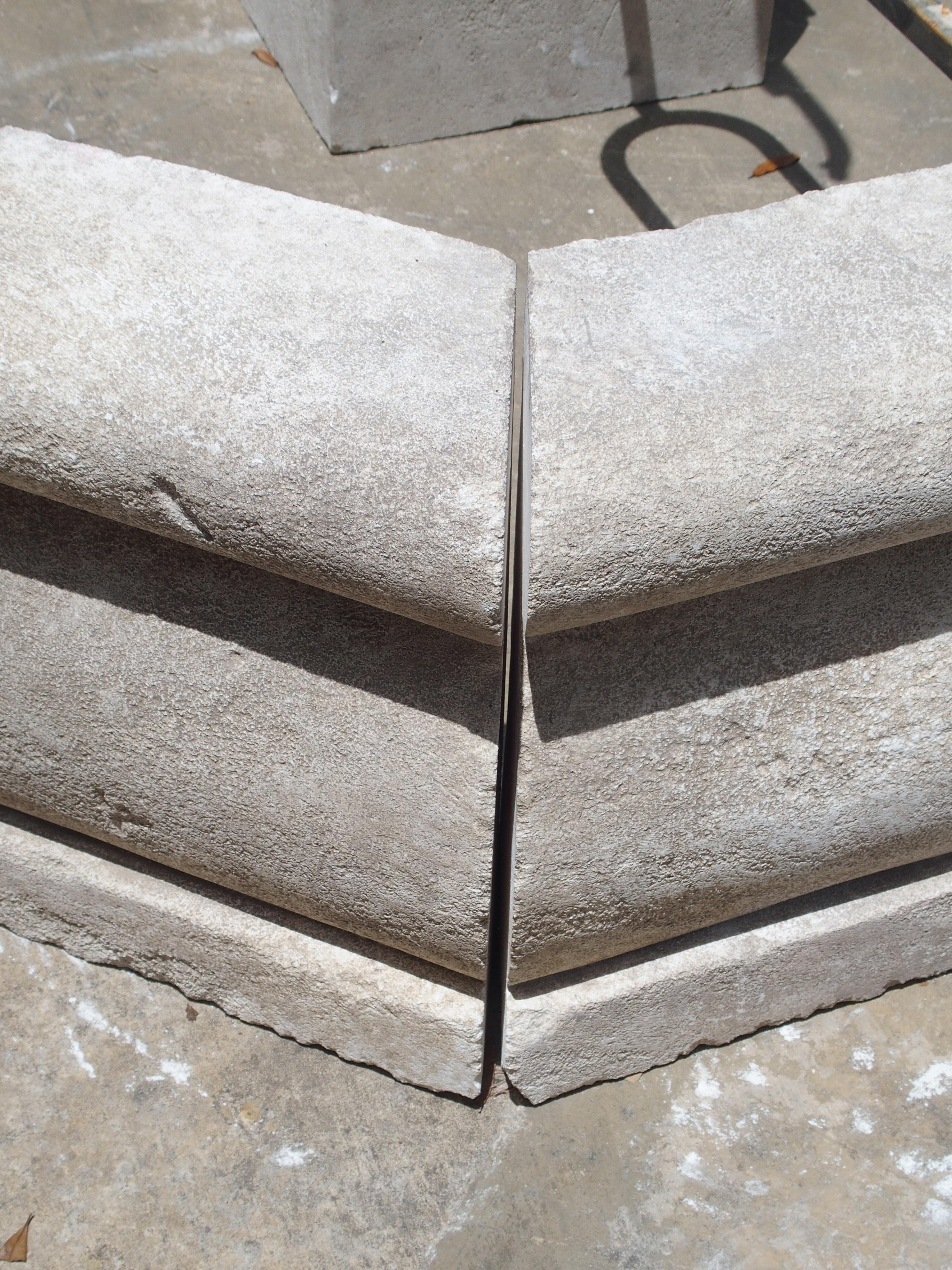 Large Octagonal Limestone Center Fountain from Provence, France 1