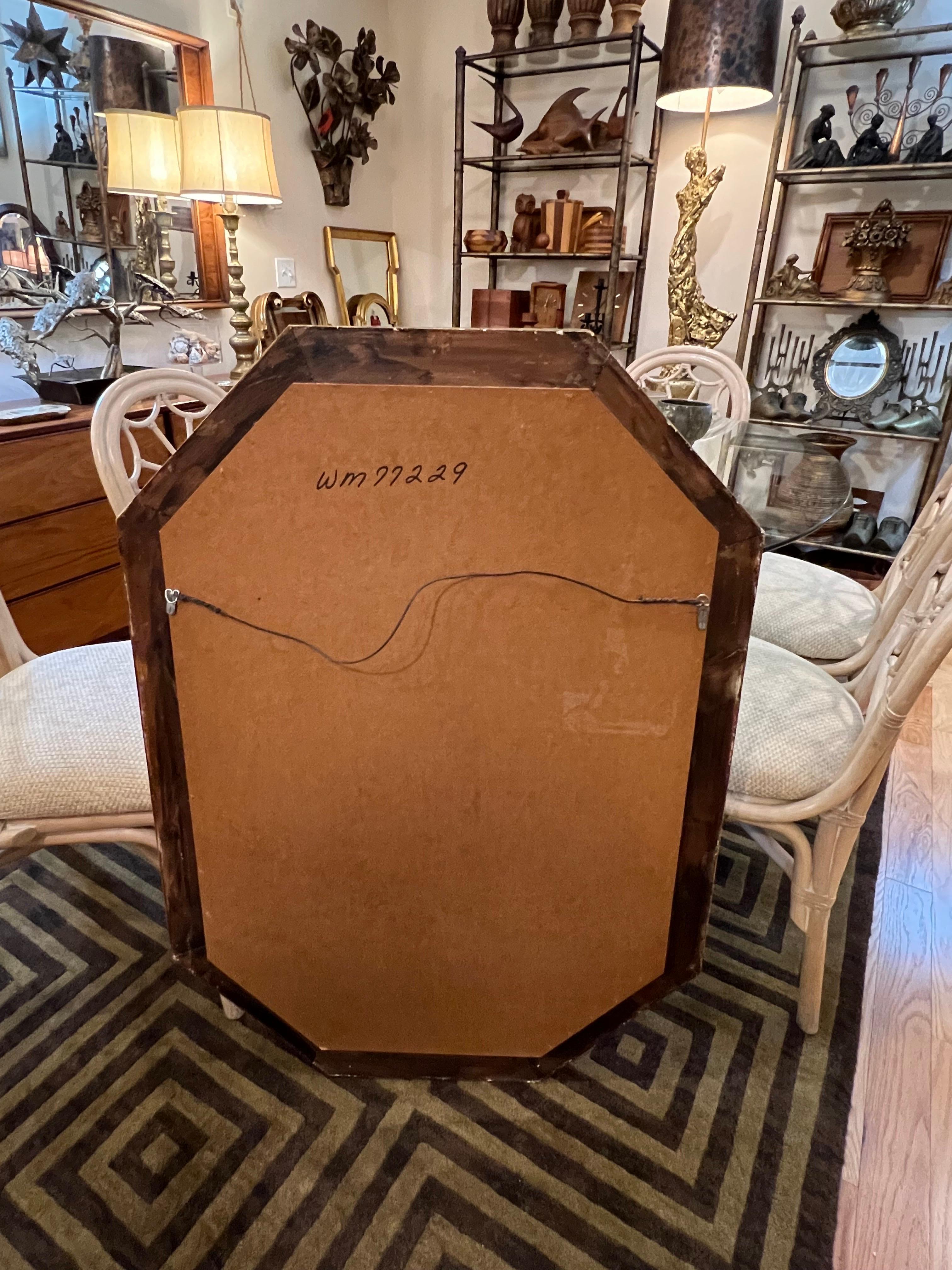 Large Octagonal Mirror Attributed to Labarge 10
