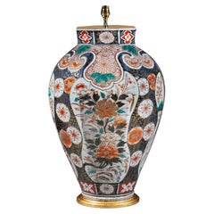 Antique Large Octagonal shaped Imari 18th Century Table Lamp