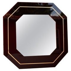 Grand miroir octogonal de Jean-Claude May, Maison Roméo, années 1970