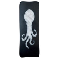 Gran aplique "Pulpo" de cristal de roca y pizarra pulida