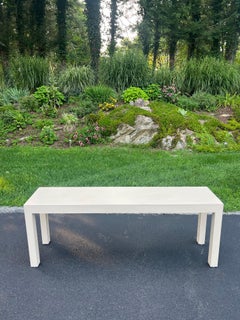 Large Off White Parson Sofa Table, Postmodern Design, Vintage Style