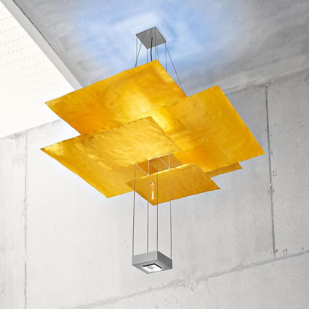 Large 'Oh Mei Ma Kabir Weiss' Chandelier in Aluminum for Ingo Maurer For Sale 4