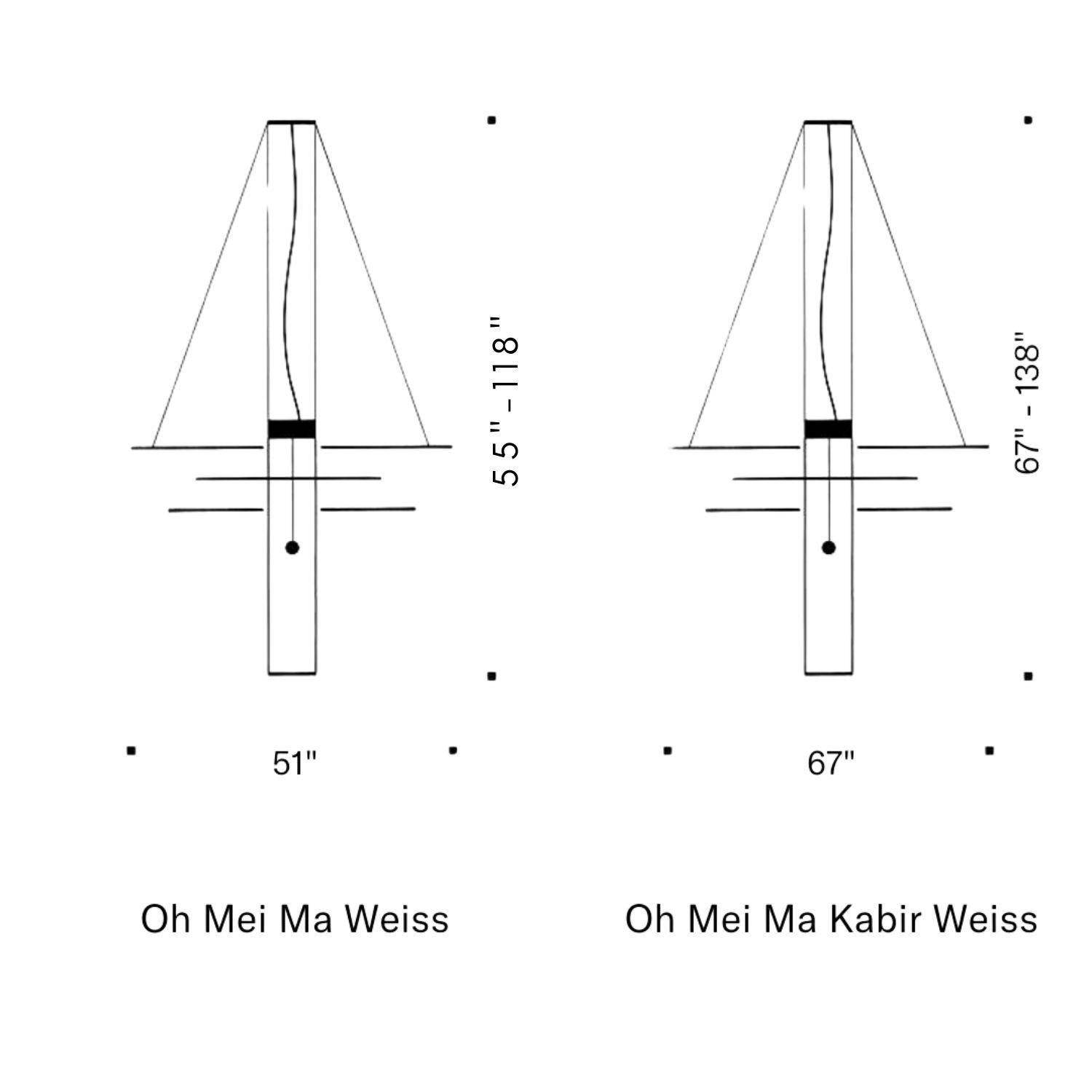 Large 'Oh Mei Ma Kabir Weiss' Chandelier in Aluminum for Ingo Maurer In New Condition For Sale In Glendale, CA