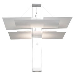 Großer Kronleuchter „Oh Mei Ma Kabir Weiss“ aus Aluminium für Ingo Maurer