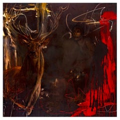 Large Oil And Acrylic On Canvas From 
On The Edge Of Wrong
 Exhibition 2010