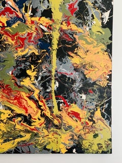 Großes Gemälde in Öl und Emaille von Dan R. Thornhill, S-Dt2