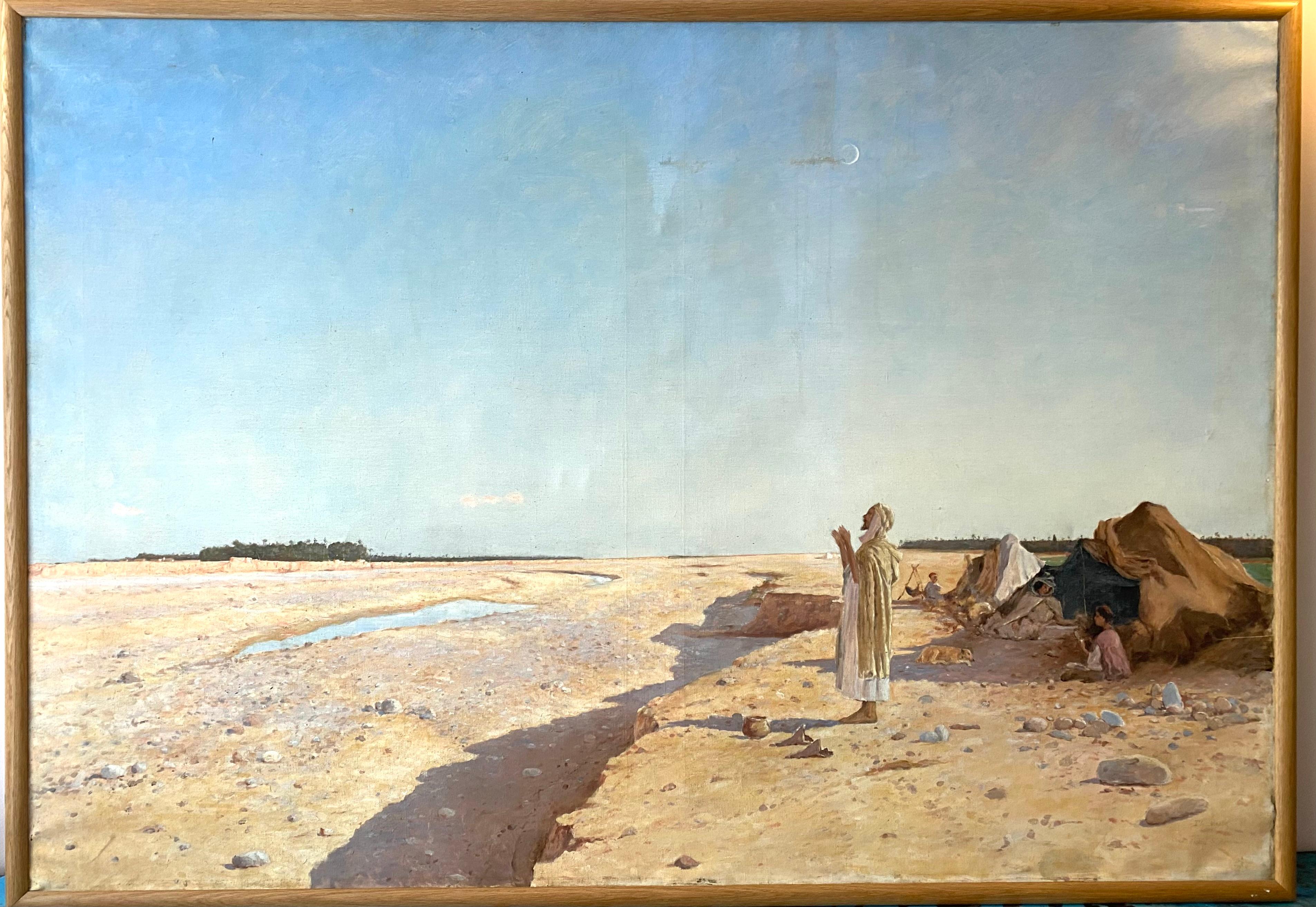 Grande huile sur Canva de Théodore Nasse signée et titrée 
