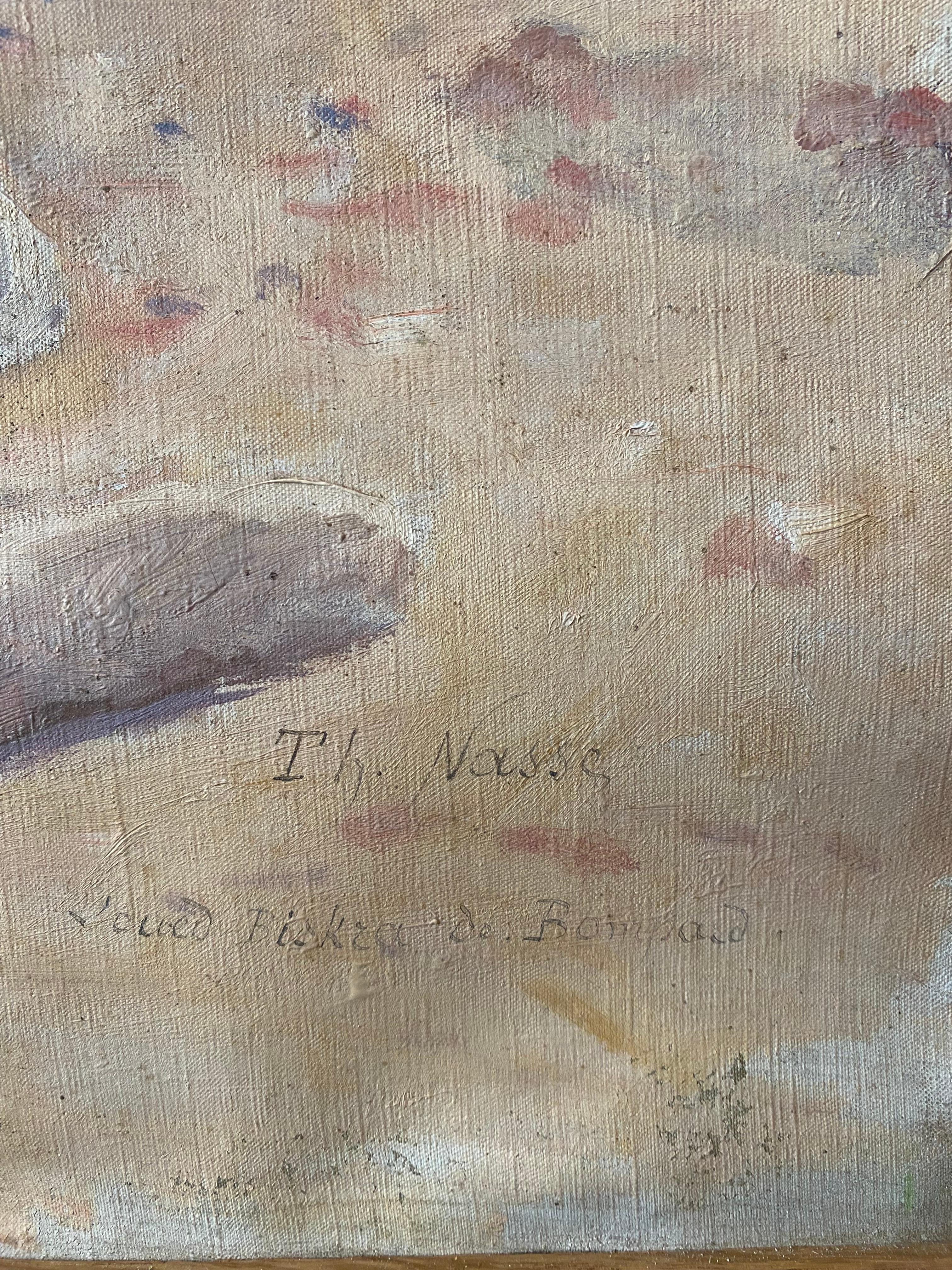 Islamique Grande huile sur Canva par Théodore Nasse en vente