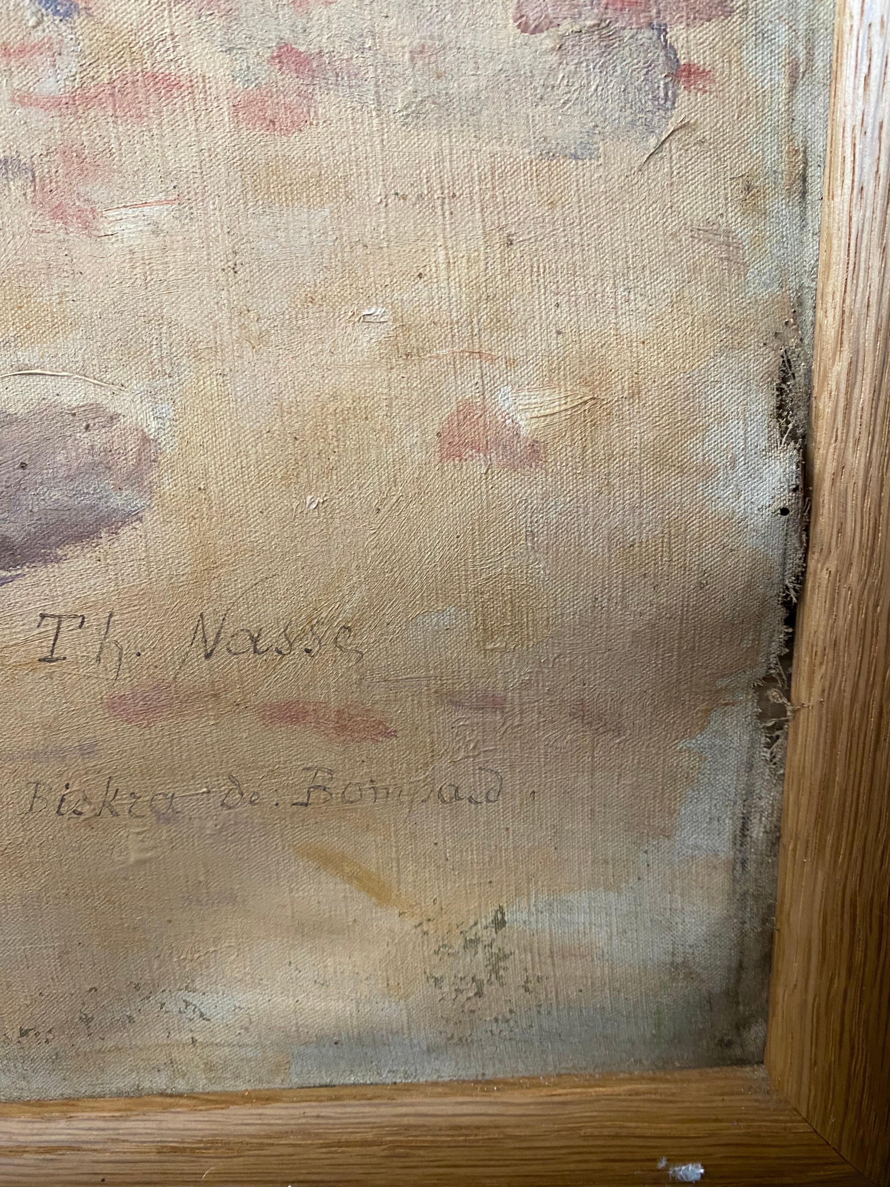 Grande huile sur Canva par Théodore Nasse en vente 1