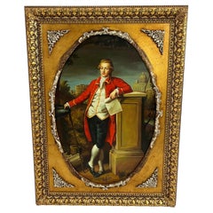 Large oil on canvas, 88 cm x 119 cm, gilded beechwood frame, 1970s