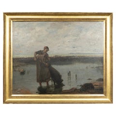 Large Oil On Canvas By Frederick Porter Vinton