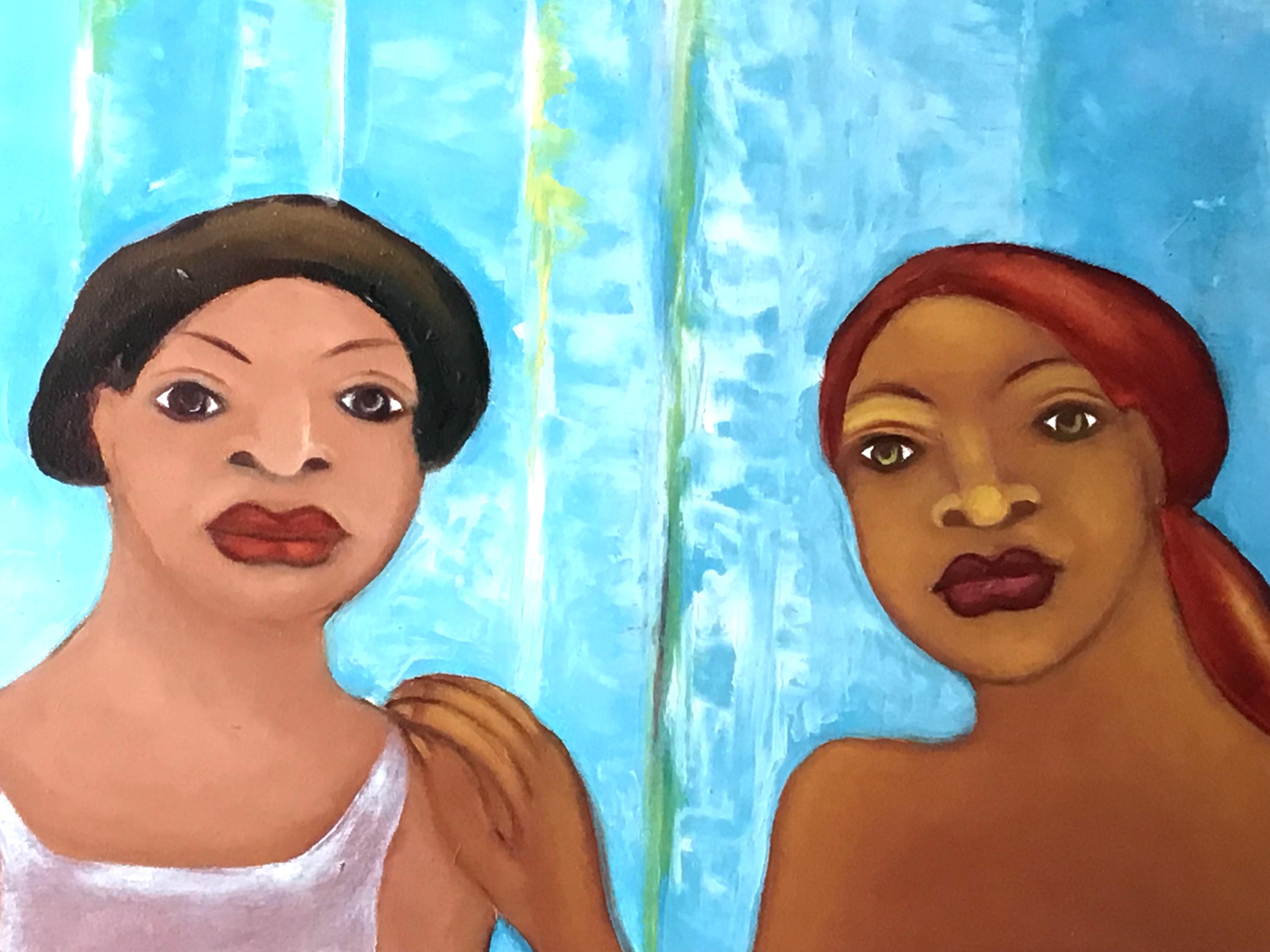 Gran Óleo Sobre Lienzo De Fritzner Alphonse (1938 - 2006) Escuela Haitiana circa 1970 Haitiano en venta
