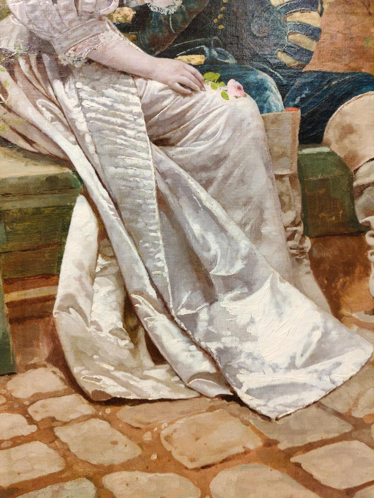 Large Oil on Canvas by Giovanni Battista Filosa 19th Century For Sale 3