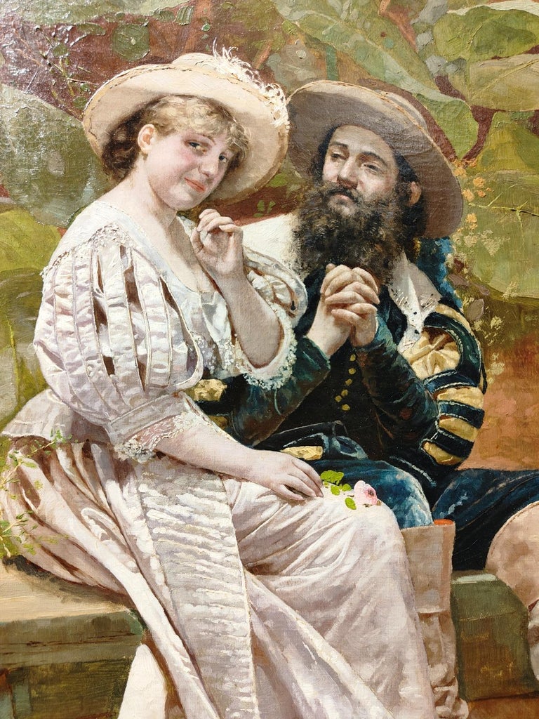 Large Oil on Canvas by Giovanni Battista Filosa 19th Century For Sale 4