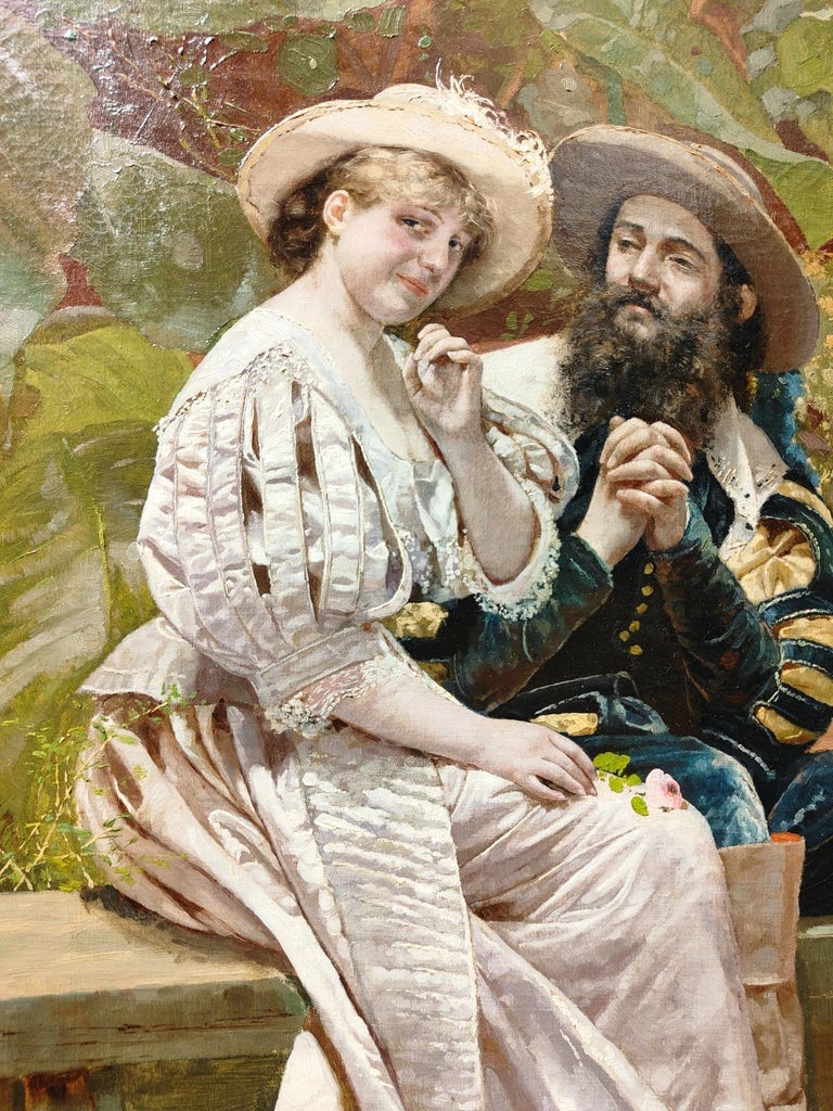 Large Oil on Canvas by Giovanni Battista Filosa 19th Century For Sale 5