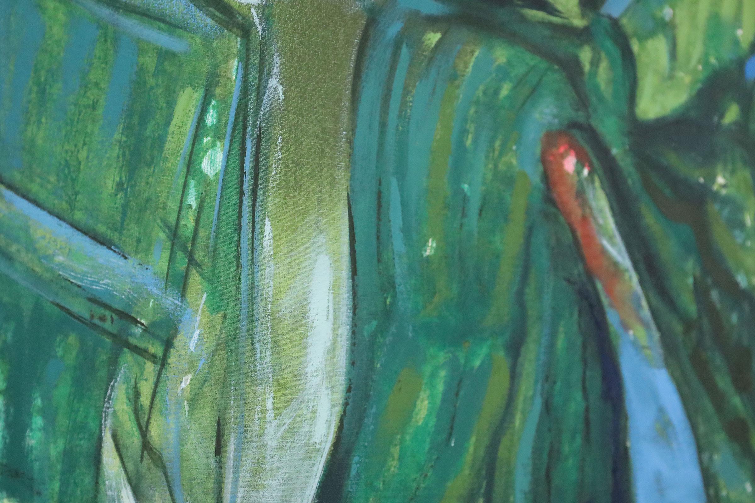 Großes Ölgemälde auf Leinwand von Juan Carlos Lasser (1952 - 2007), Selvatico II (20. Jahrhundert) im Angebot