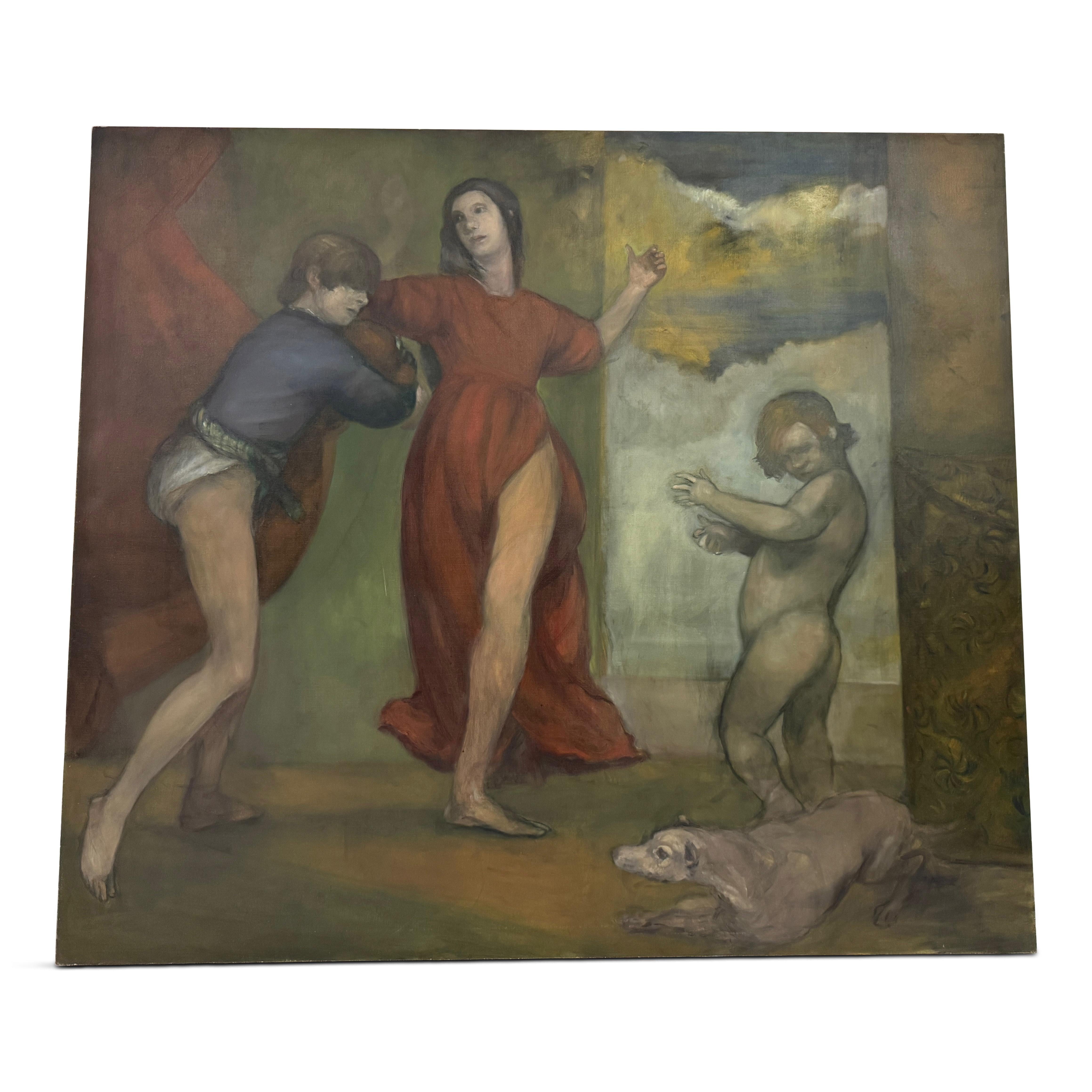 Großes Öl auf Leinwand von Paul Storey, 