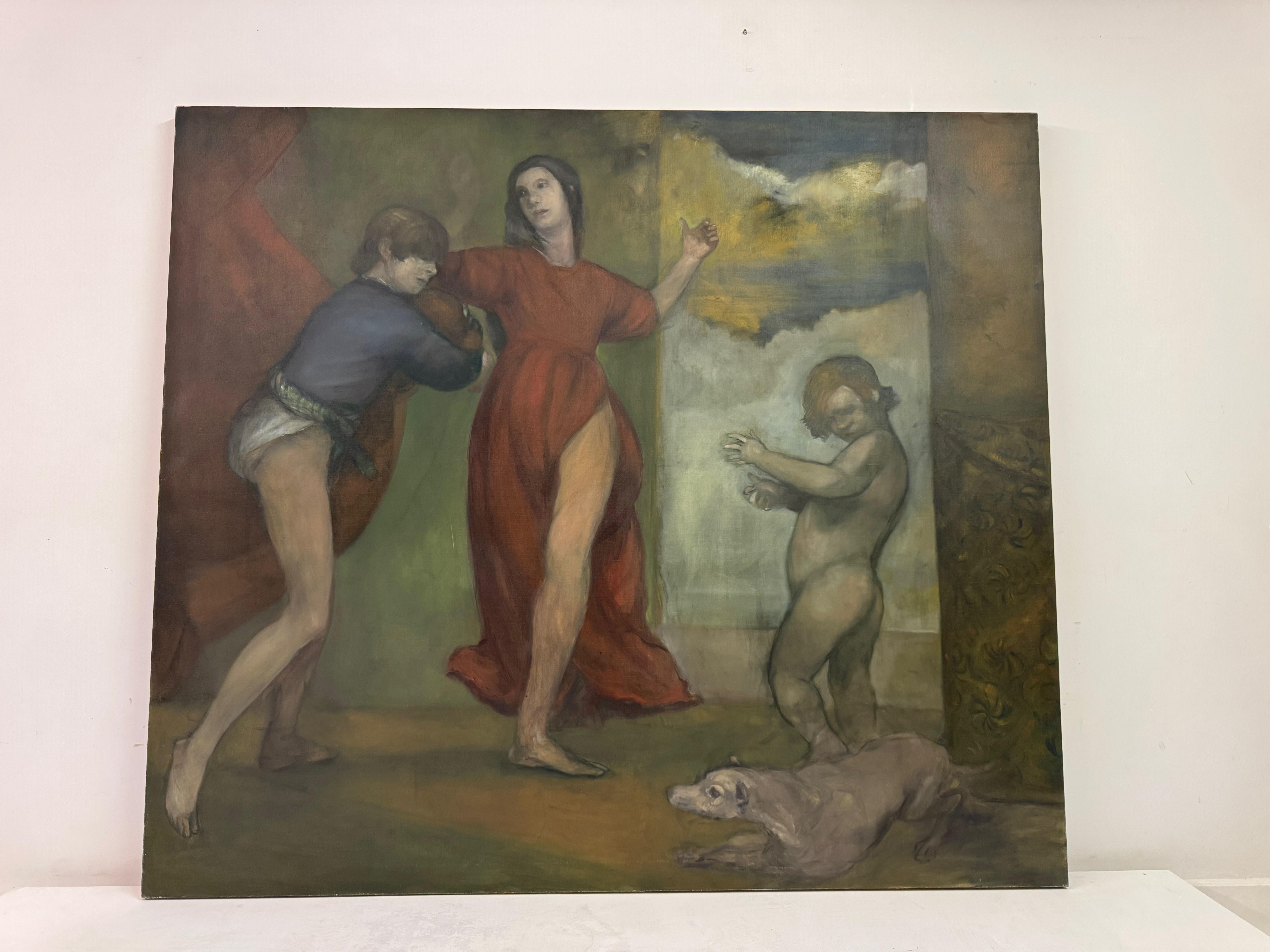 Großes Öl auf Leinwand von Paul Storey, 
