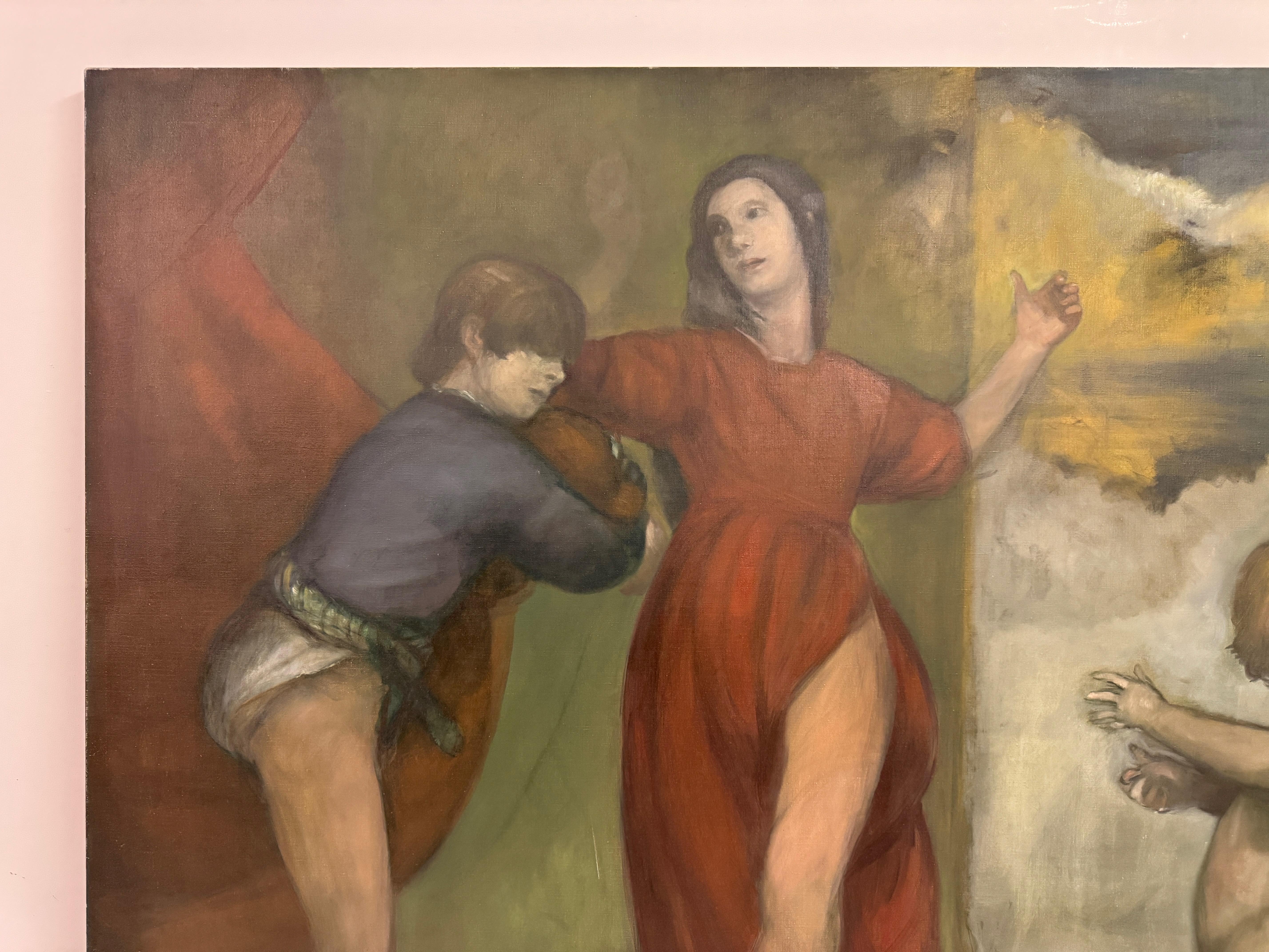 Großes Öl auf Leinwand von Paul Storey, 