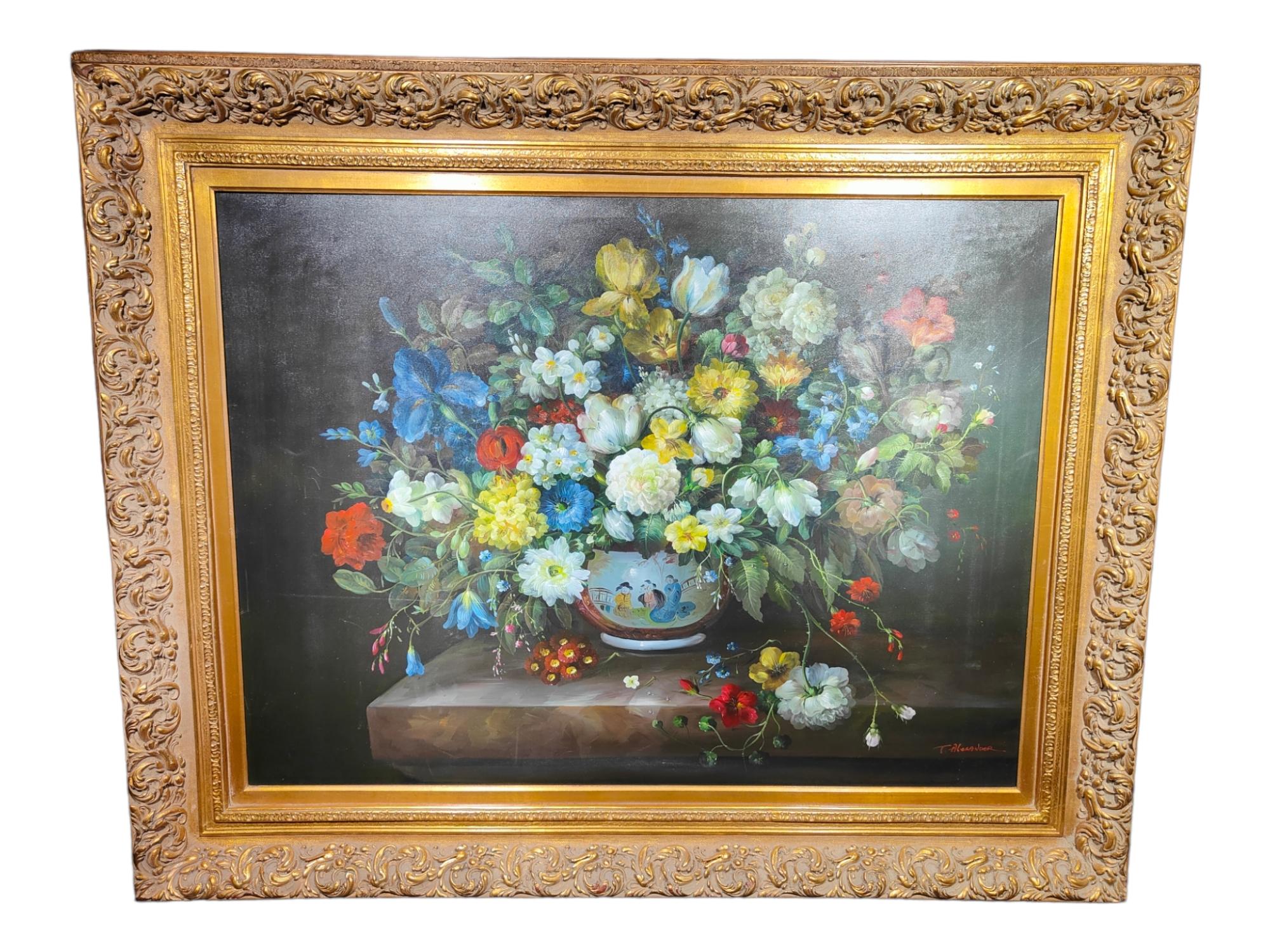 Large Oil on Canvas by Terence Alexander-British In Excellent Condition For Sale In Madrid, ES