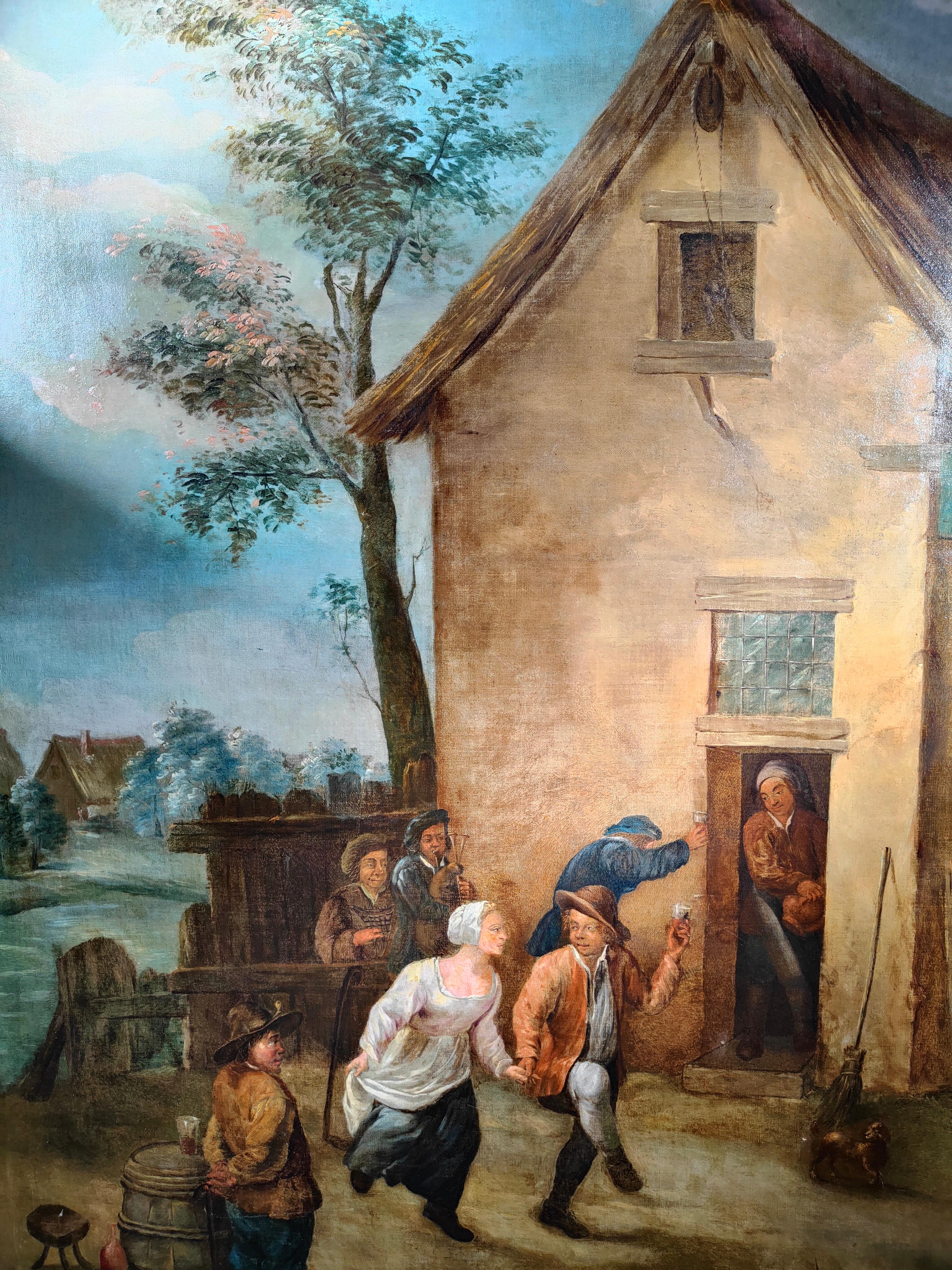 Großes Ölgemälde auf Leinwand, flämische Schule, XVII. Jahrhundert im Angebot 8