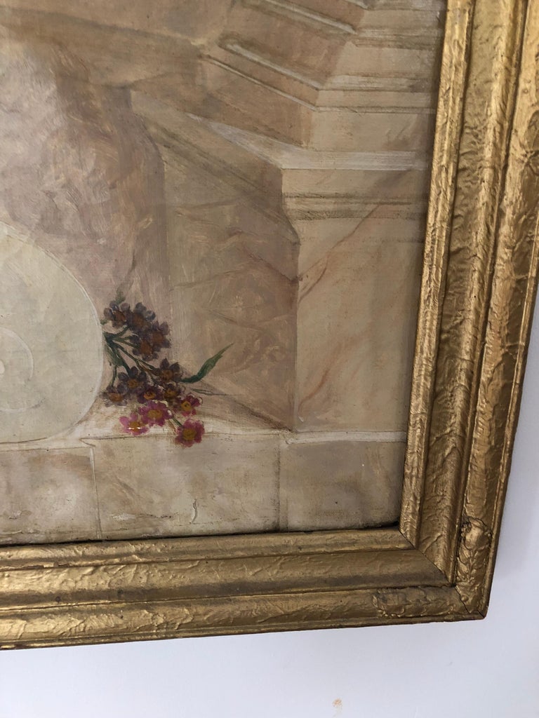 Large Oil on Canvas Floral Still Life For Sale at 1stDibs