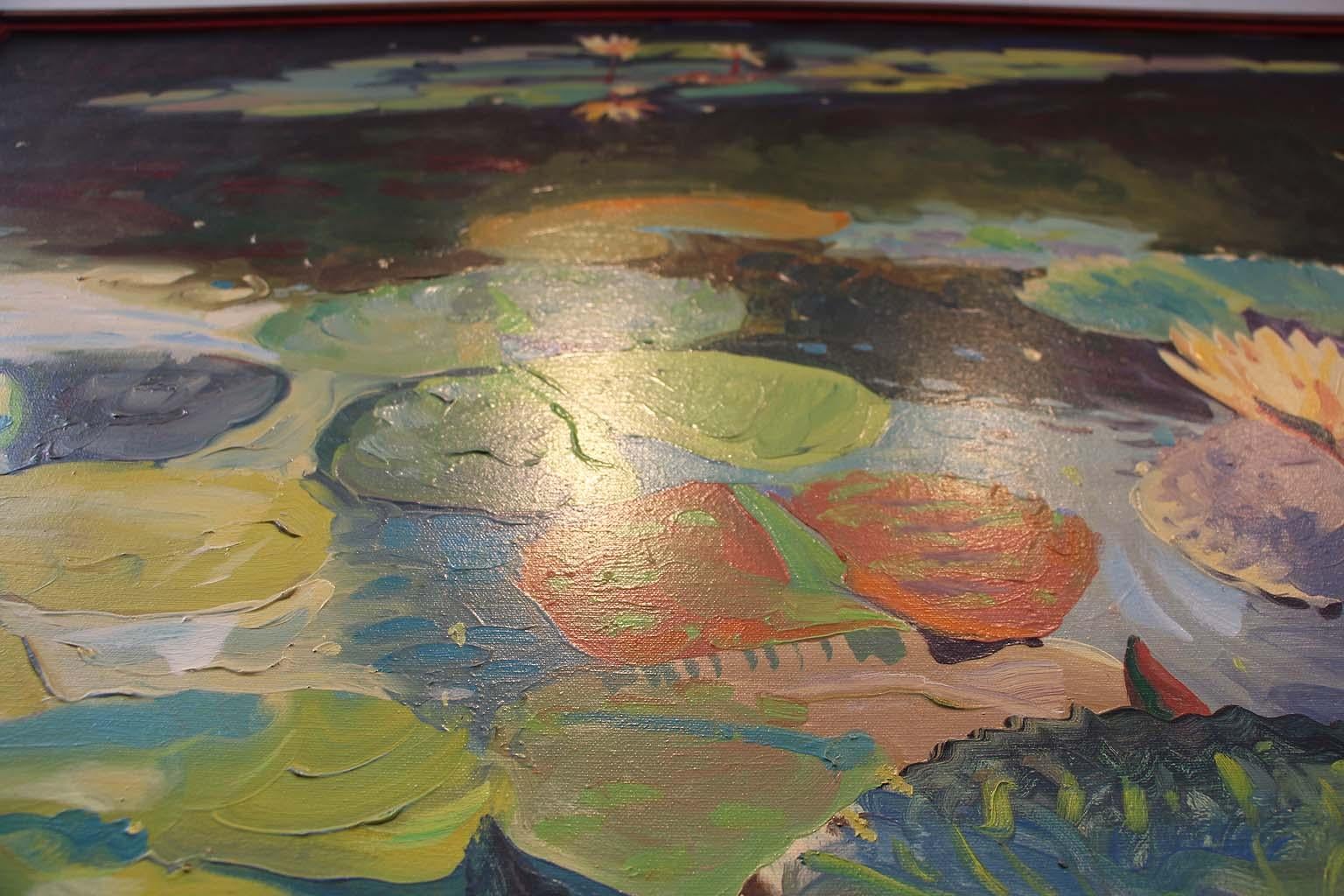 American Large Oil on Canvas Jan Kasprzycki