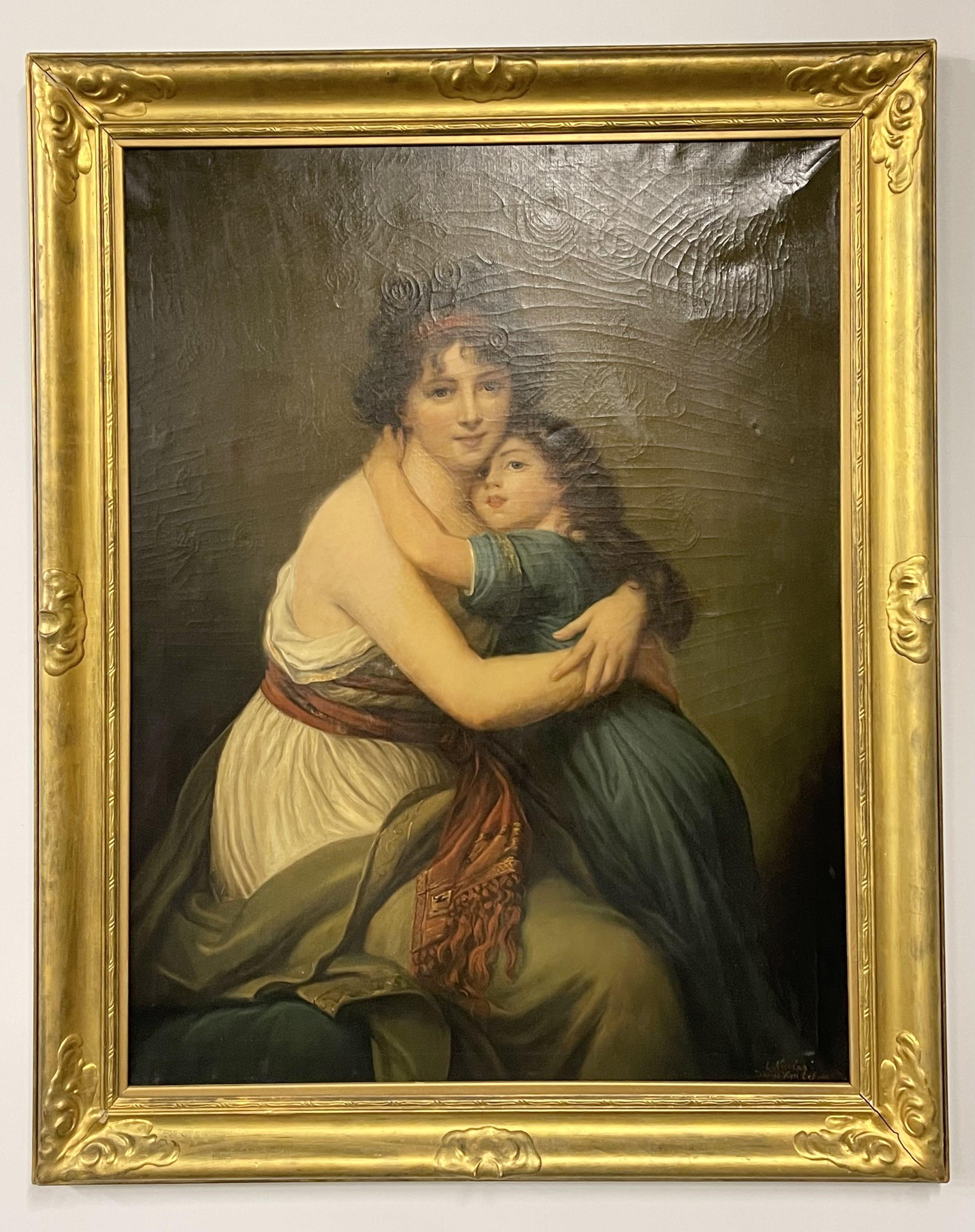 self-portrait with her daughter