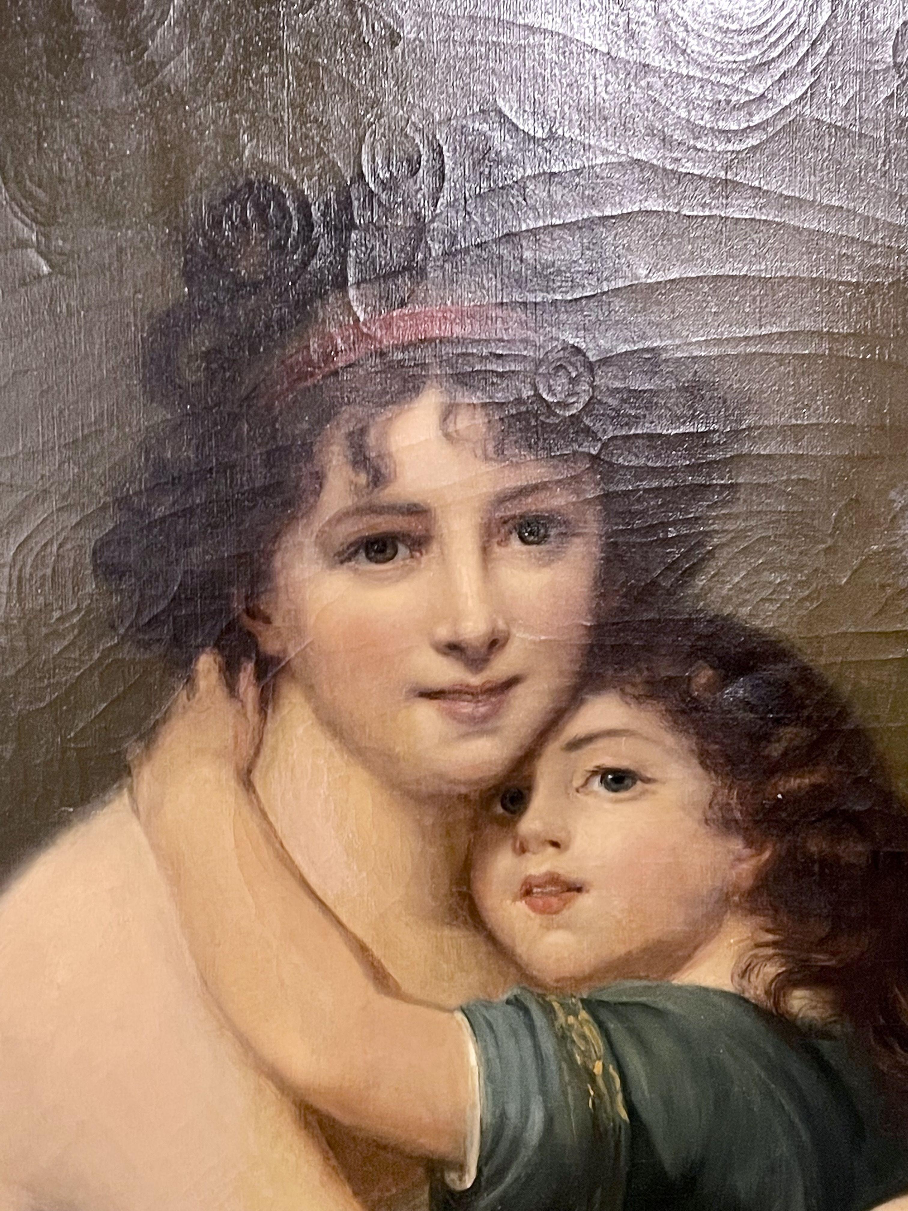 self-portrait with her daughter