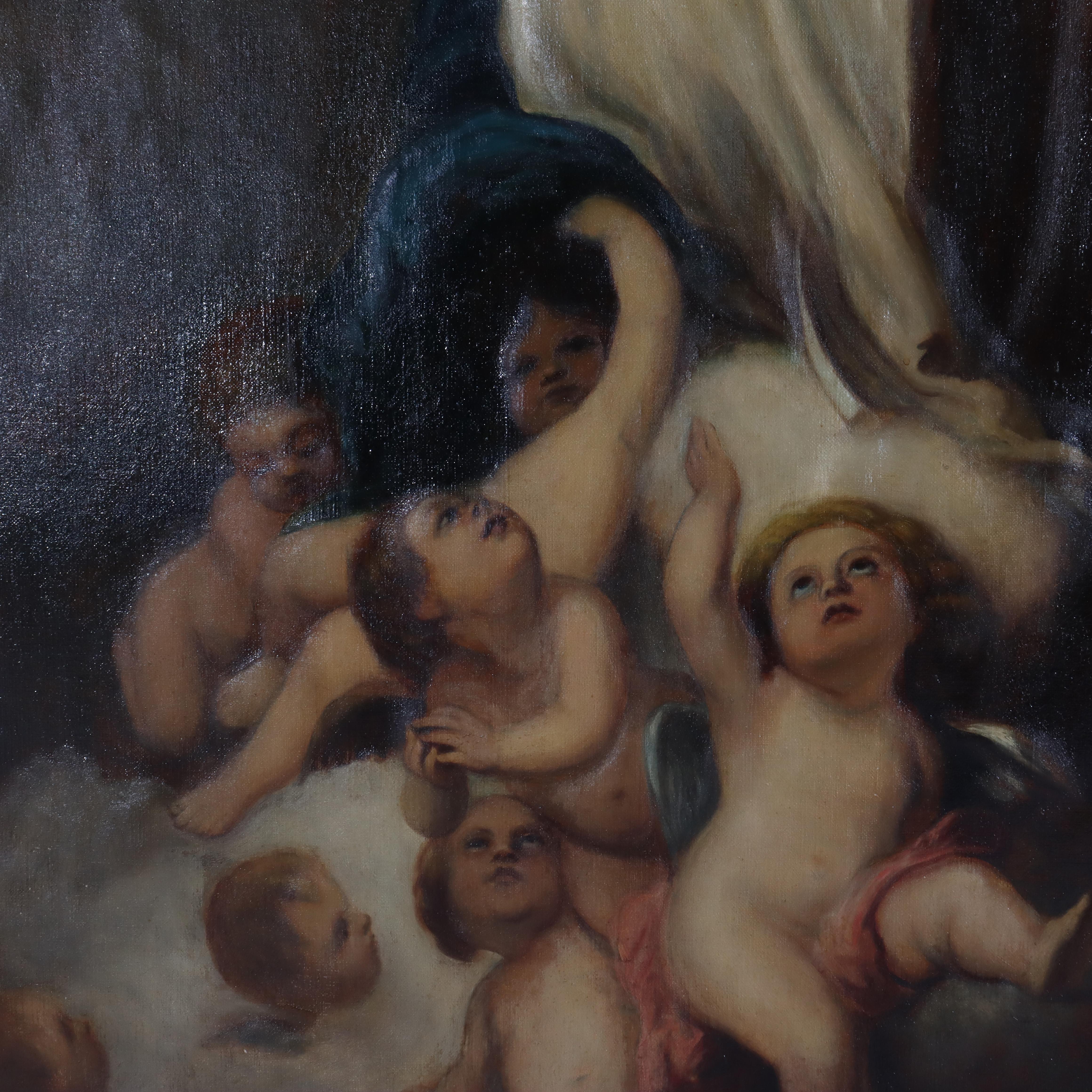 Large Oil On Canvas Old Master Copy, Murillo's “The Immaculate Conception