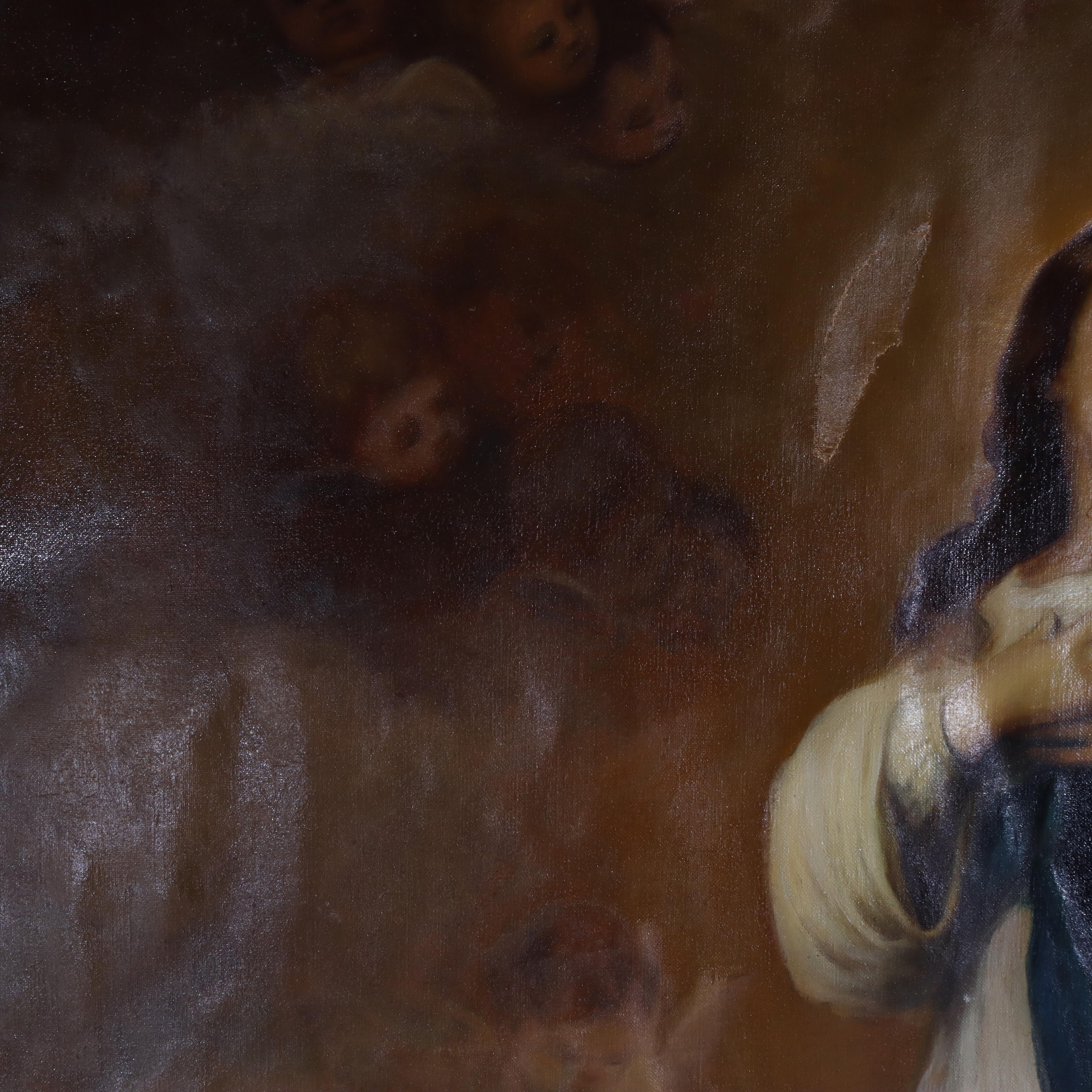 Large Oil On Canvas Old Master Copy, Murillo's “The Immaculate Conception