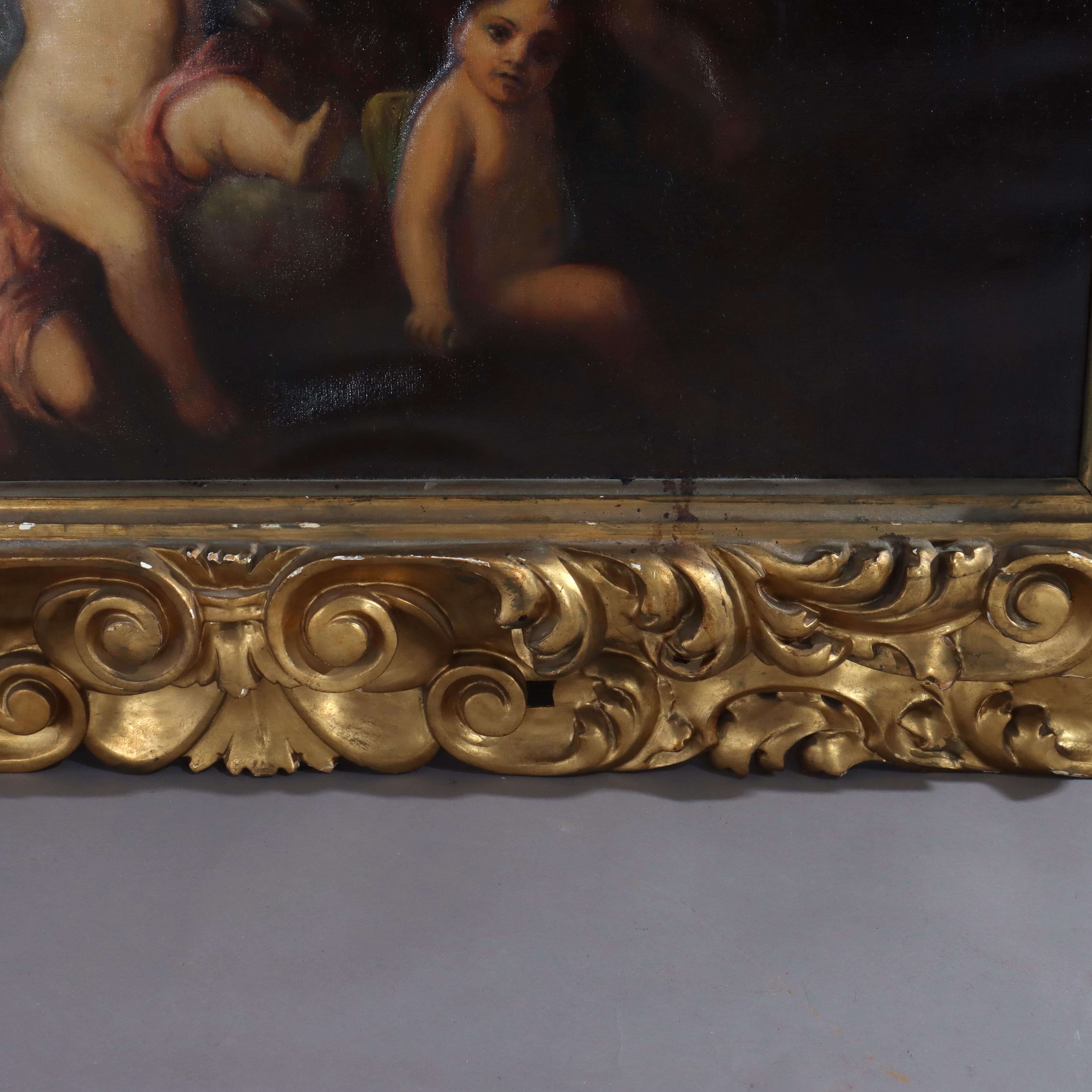 19th Century Large Oil On Canvas Old Master Copy, Murillo's “The Immaculate Conception