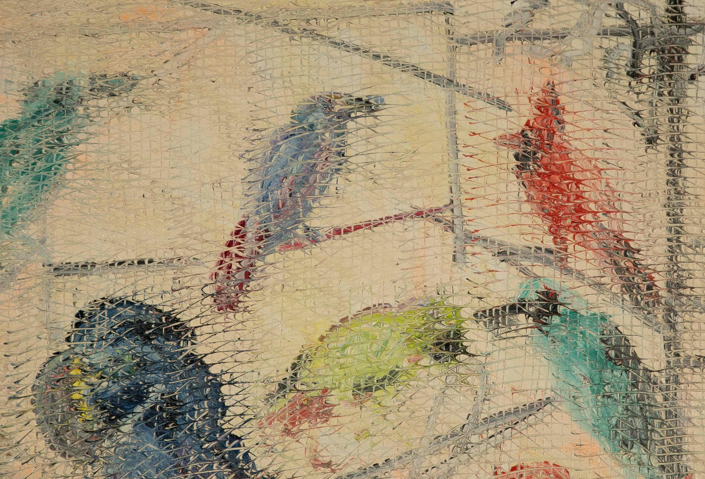 Large Oil on Canvas Painting by Hunt Slonem of Parrots In Good Condition In Stamford, CT