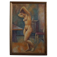 Vintage Large Oil on Canvas Painting, Unknown Danish Artist, Late 1800s