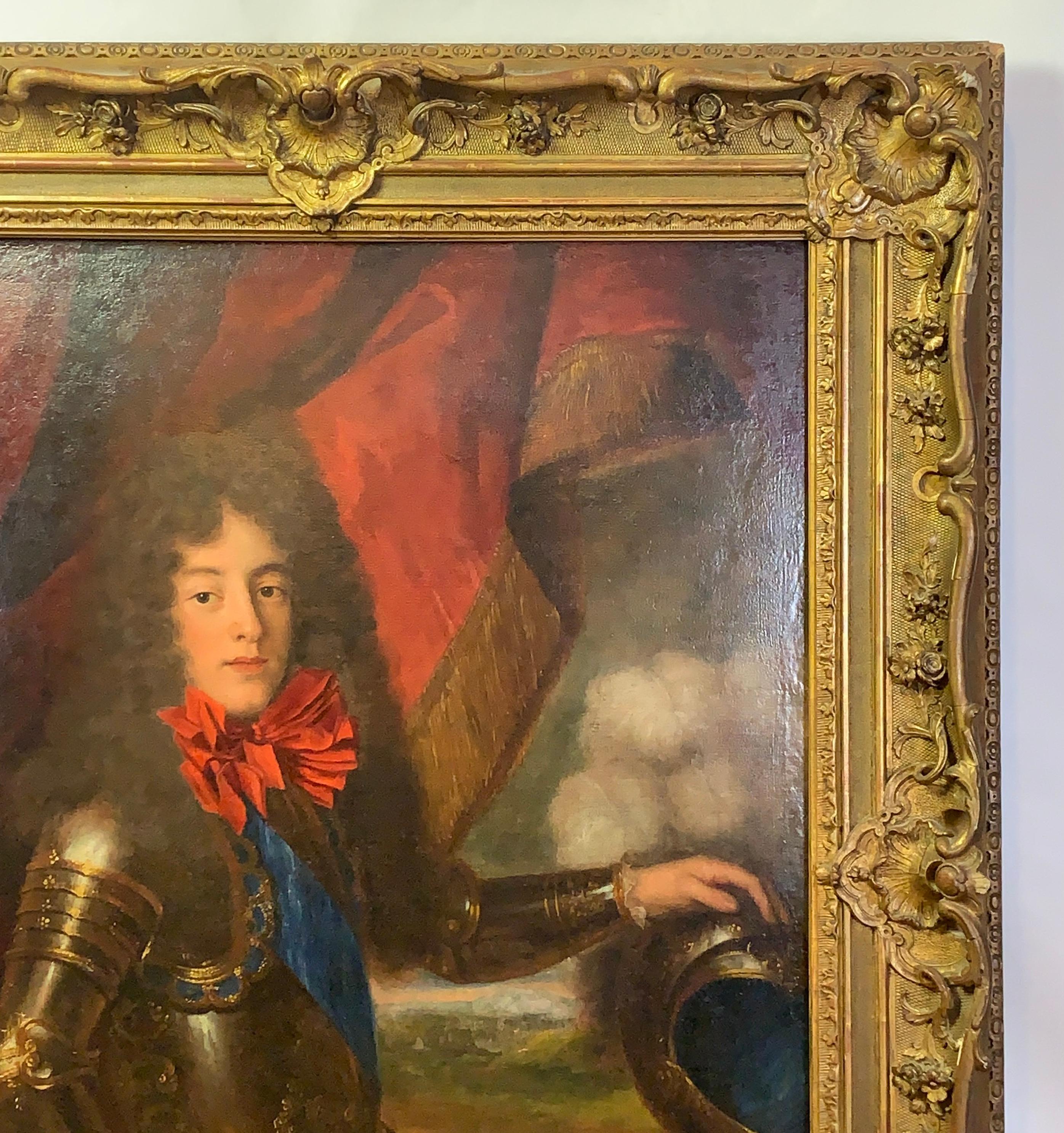 Large Oil on Canvas Portrait of Louis, Prince of Condé 2