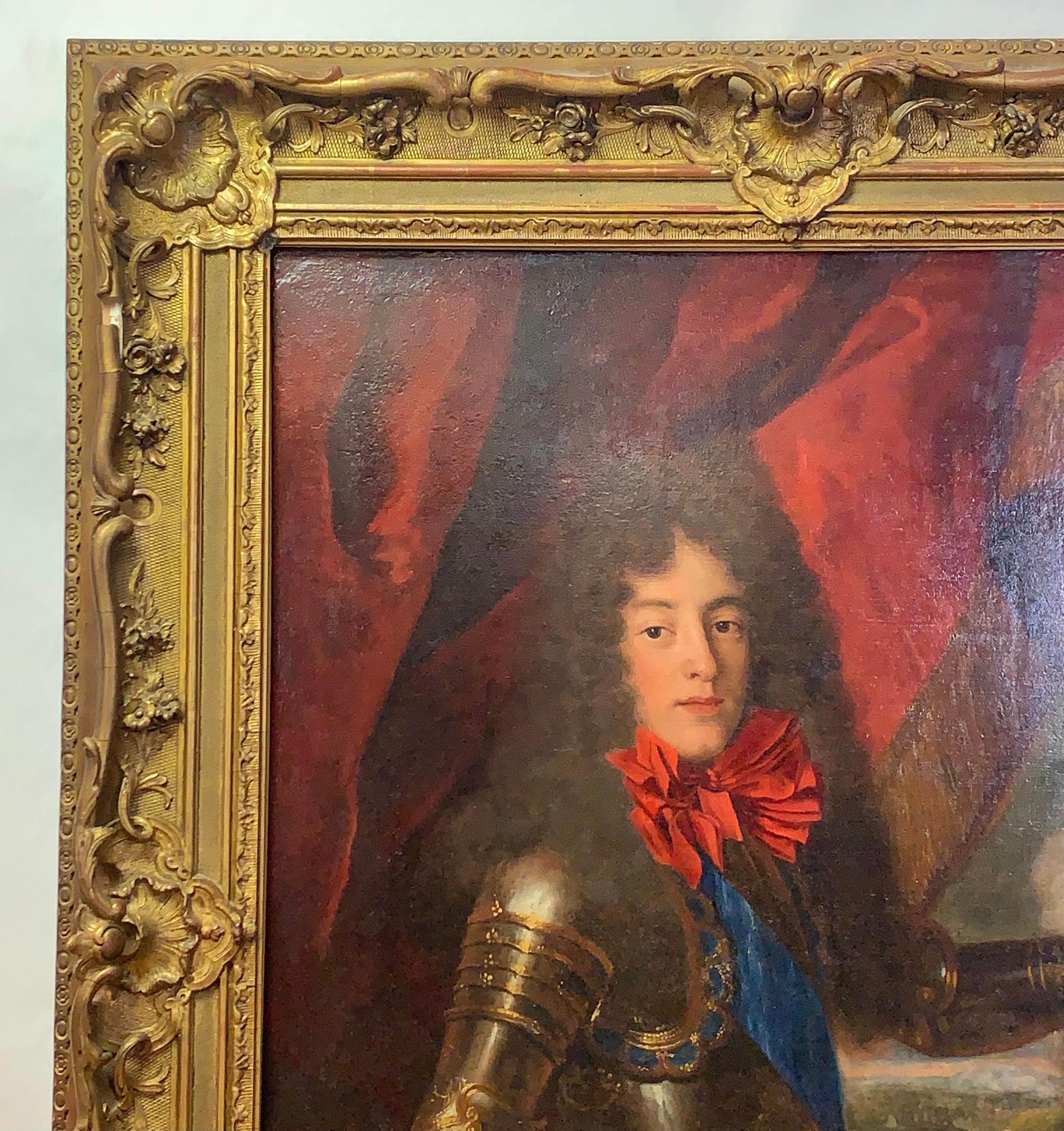 Large Oil on Canvas Portrait of Louis, Prince of Condé 3