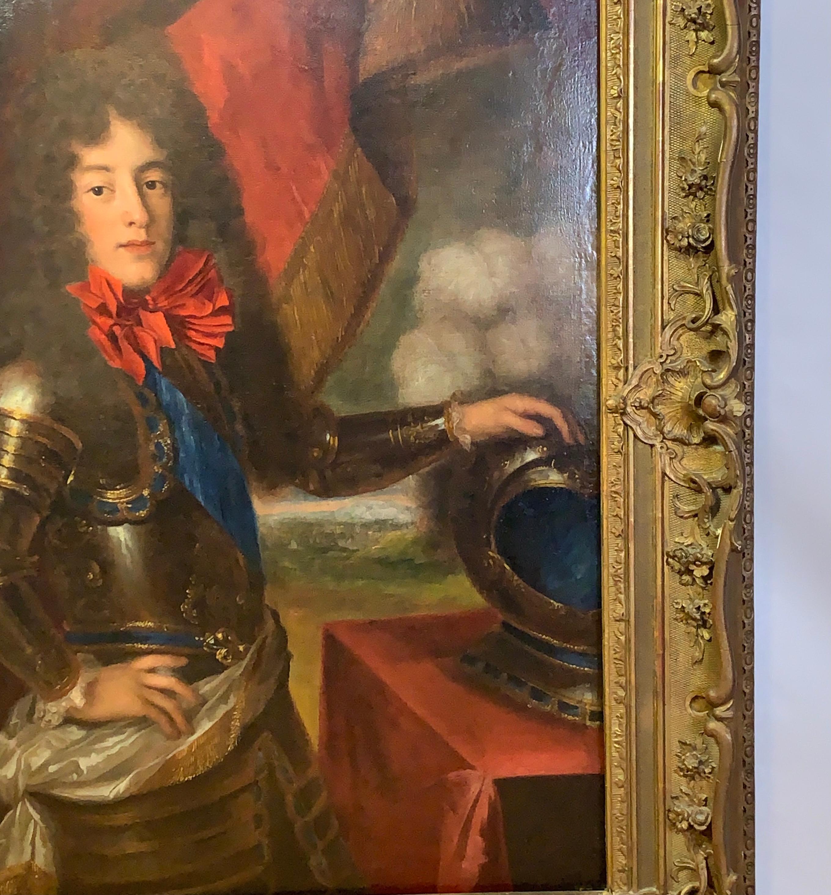 Large Oil on Canvas Portrait of Louis, Prince of Condé 4