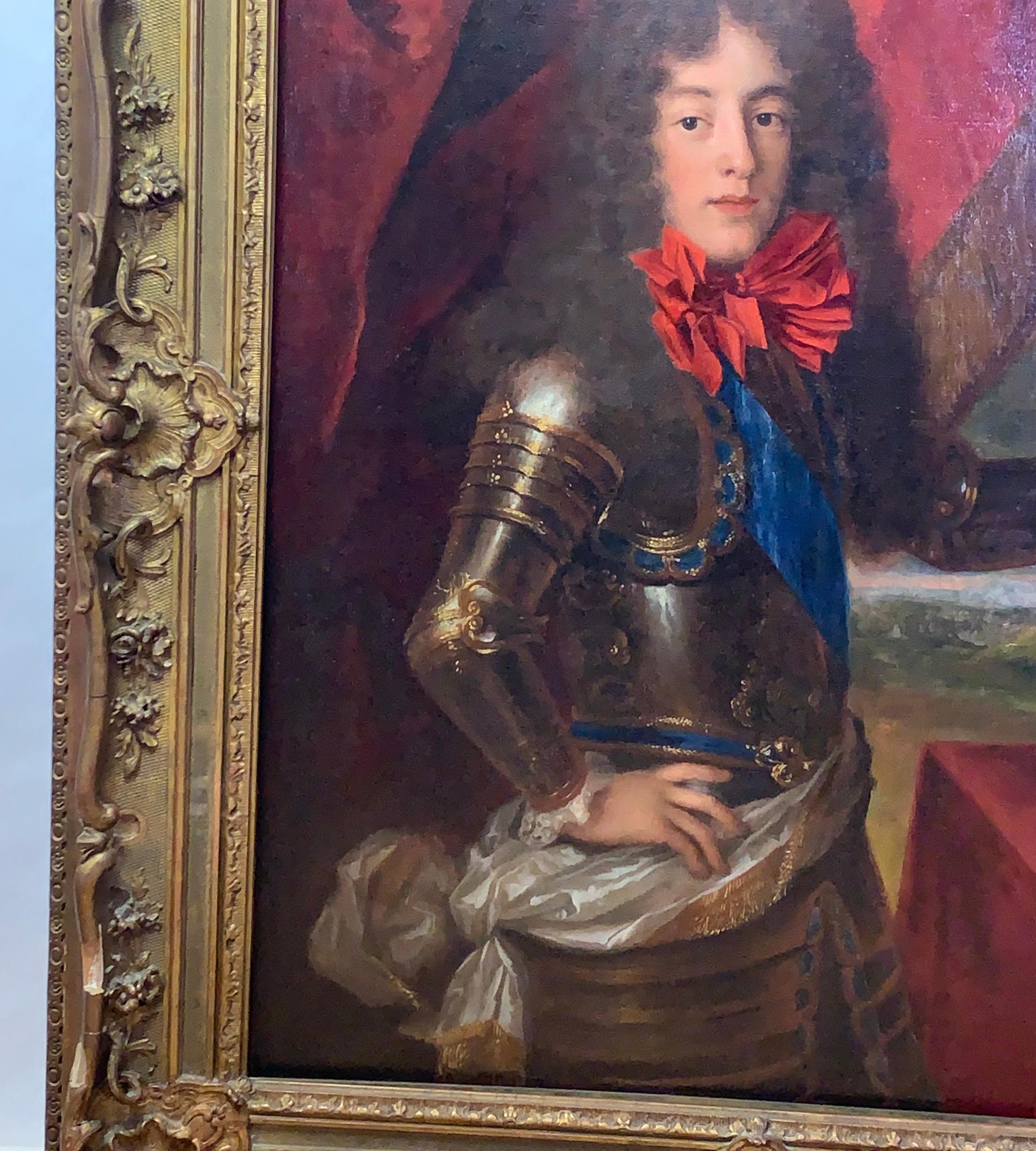 Large Oil on Canvas Portrait of Louis, Prince of Condé 5