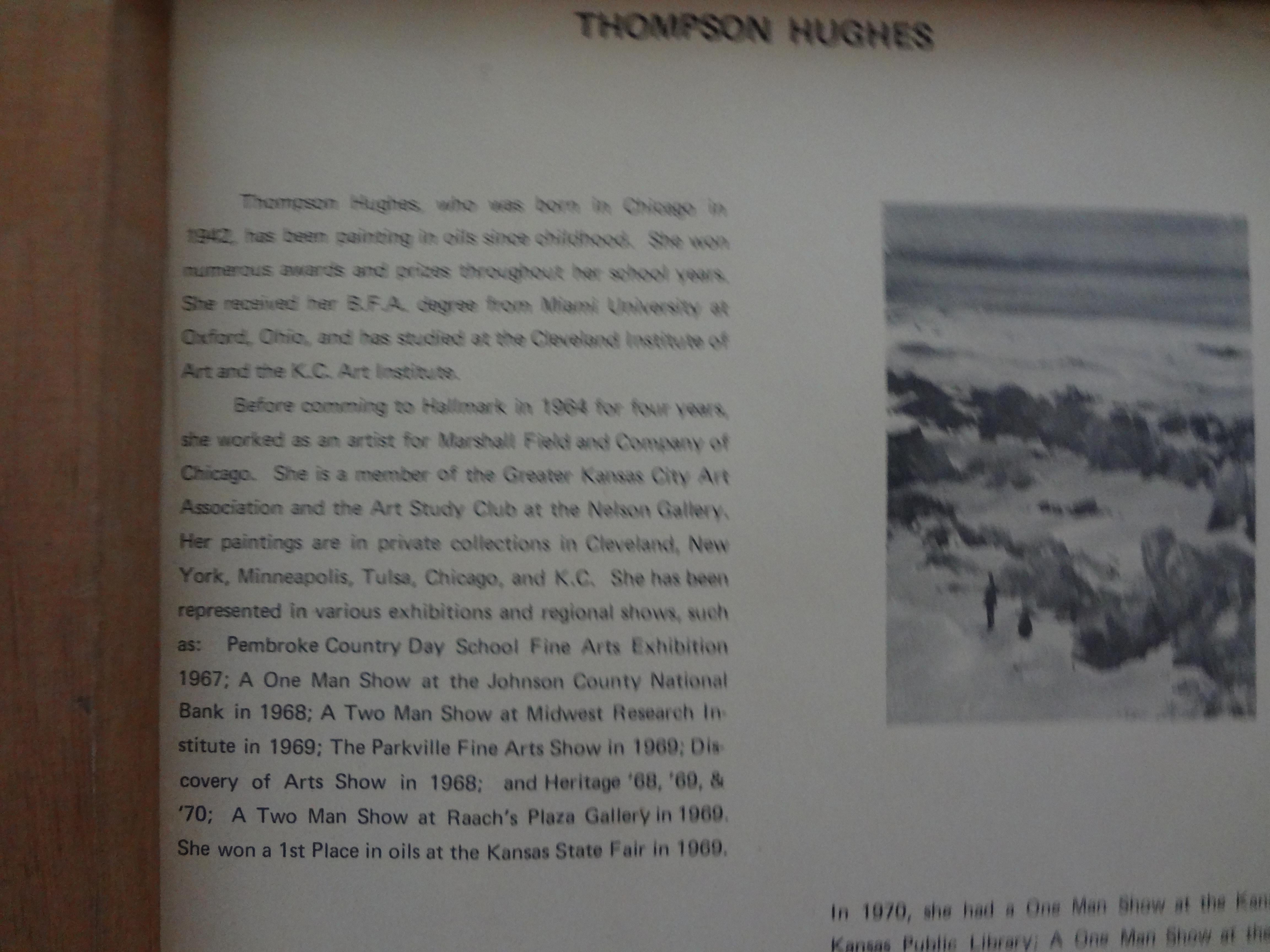 Großes Öl auf Leinwand Signiert Thompson Hughes:: 1970 im Angebot 5