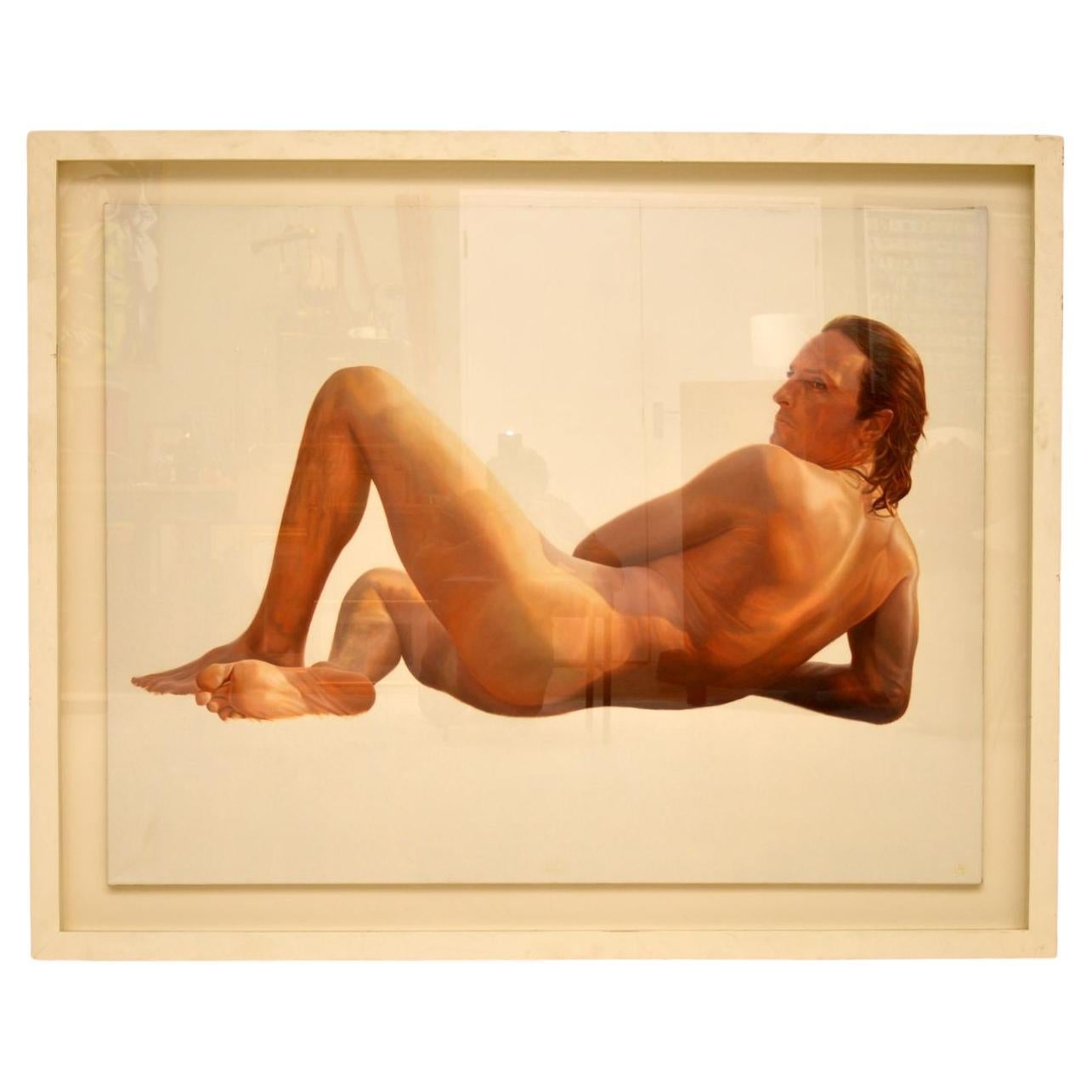 Large Oil on Canvass Nude Painting by Alan Brassington