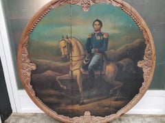 Large Oil on Wooden Plank Signed RADEN SALEH Indonesia 19th Century